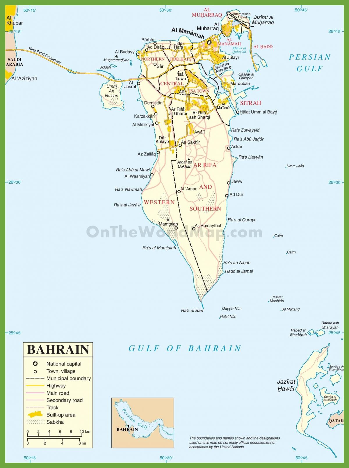 Bahrain cities map