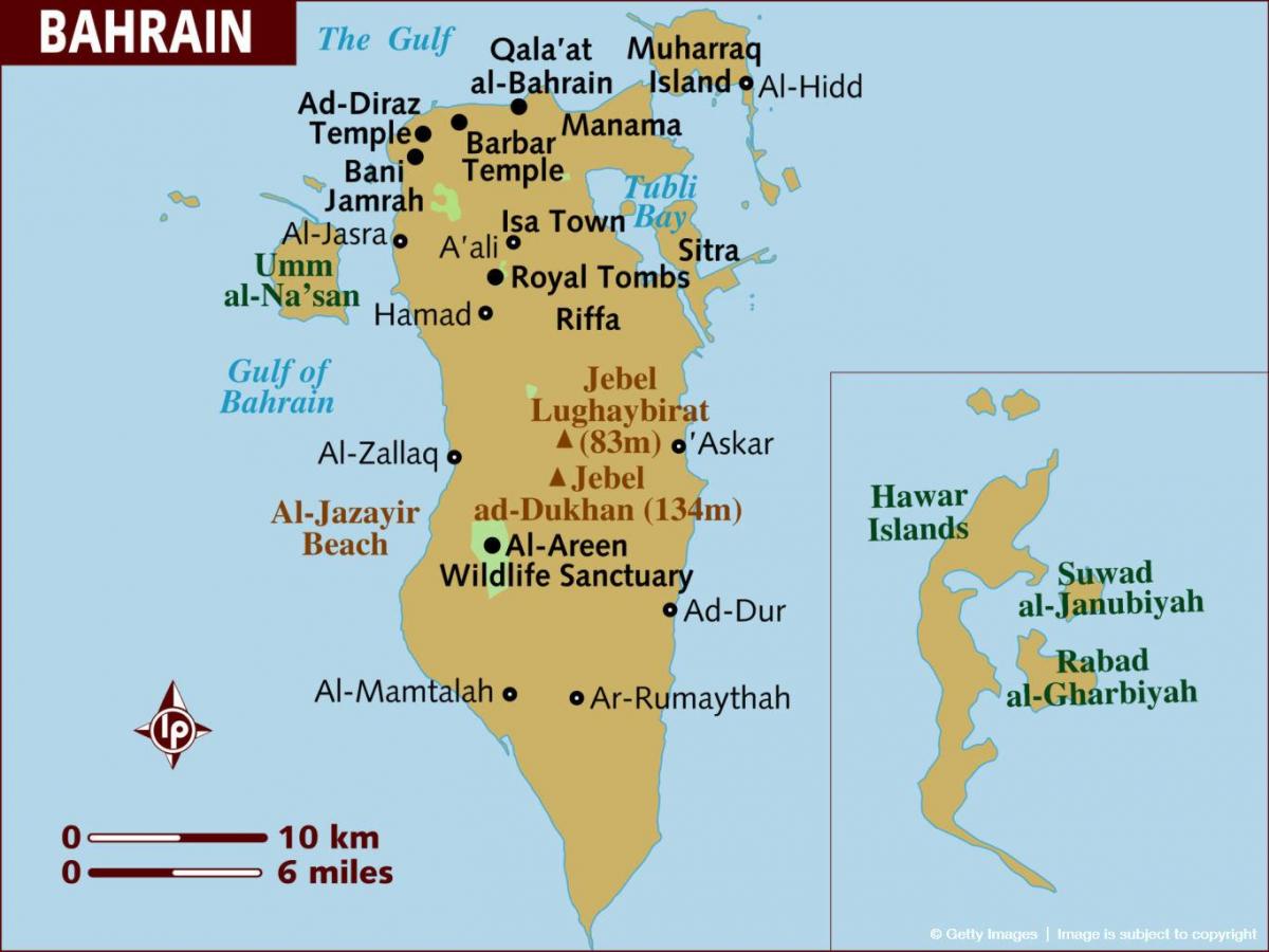 al Bahrain map