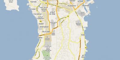 Map of street map of Bahrain