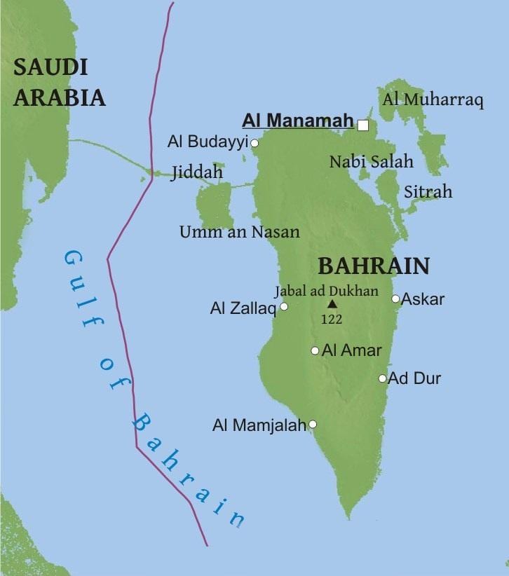 map of Bahrain bridge