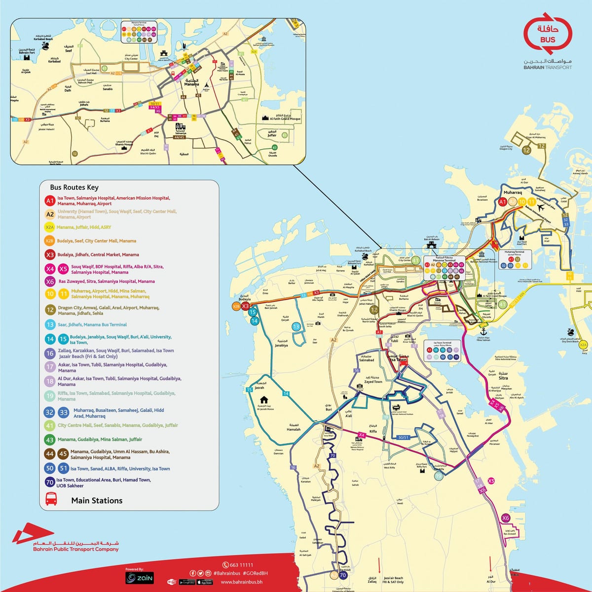 map of Bahrain bus