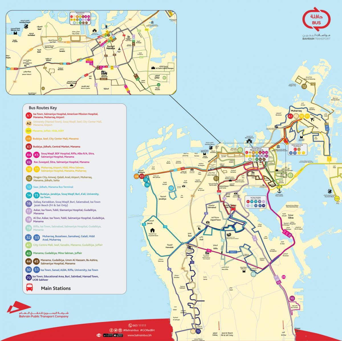 Bahrain bus route map