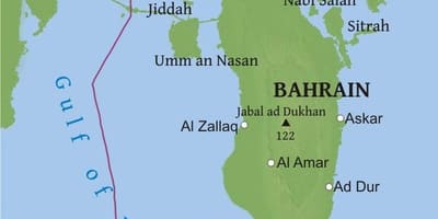 Map of Bahrain bridge