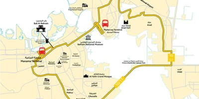 Map of Bahrain driving school road