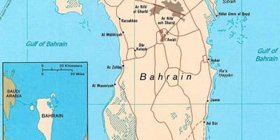 Map of Bahrain road map locator